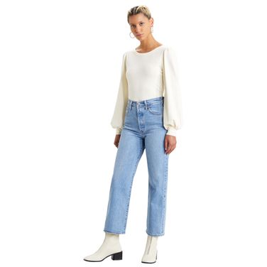 Calça Jeans Ribcage Straight Ankle