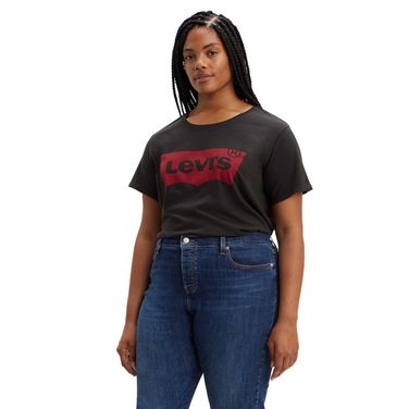 Camiseta Levi's® The Perfect Plus Size Preta Manga Curta