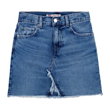 Saia Levi'S Infantil High Rise Denim Skirt