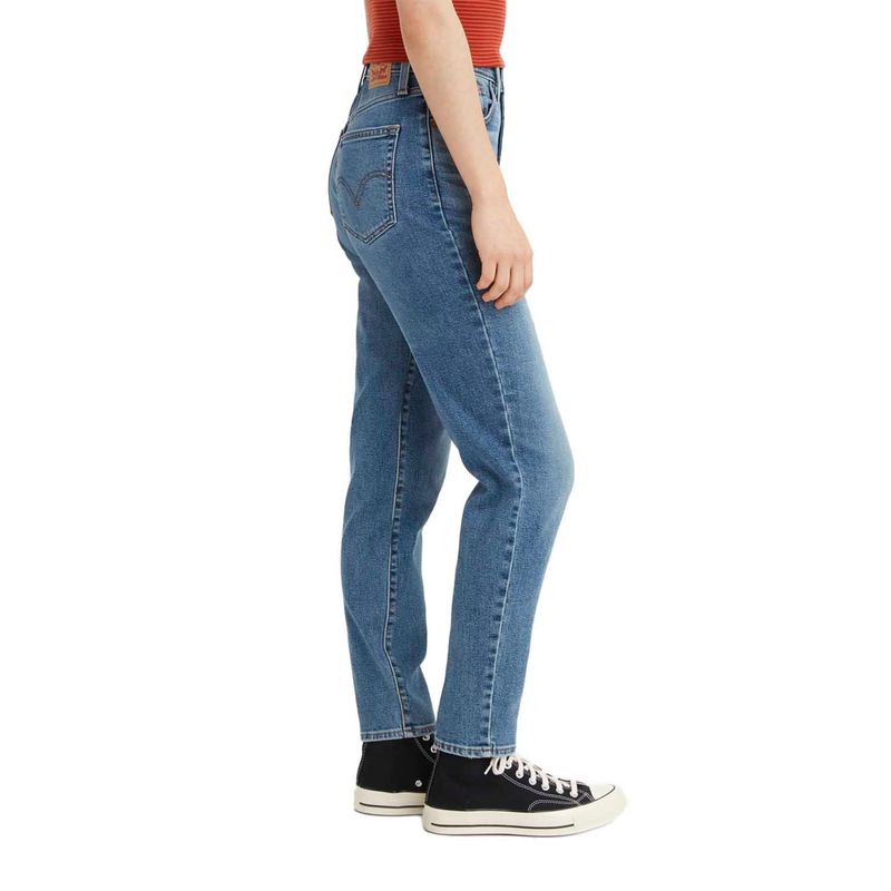 CALÇA JEANS LEVIS FEMININA 501 CINTURA ALTA RETA MOM A19590005