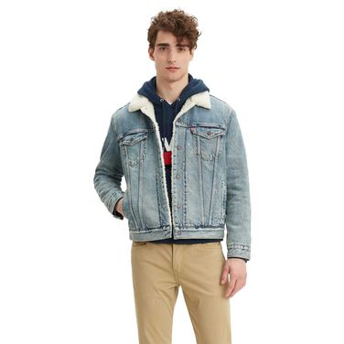 Jaqueta Levi's® Type 3 Sherpa Trucker Lavagem Clara
