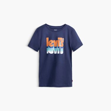 Camiseta Levi’s Infantil Layered Poster Logo Manga Curta