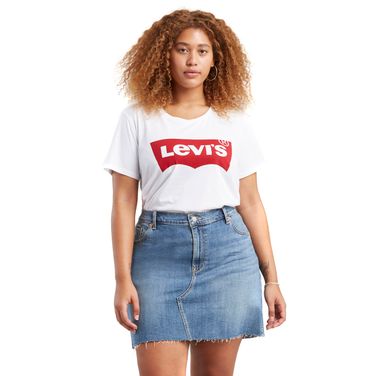 Camiseta Levi's® Perfect Plus Size Branca Manga Curta