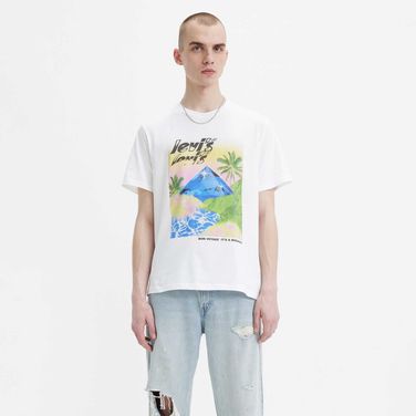 Camiseta Levi's® Relaxed Fit Manga Curta Branca