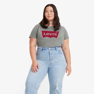 Camiseta Levi's® Clássica Perfect Plus Size Cinza