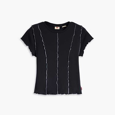 Blusa Levi's® Inside Out Seamed Manga Curta Preta