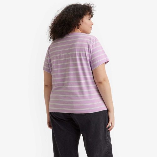 Camiseta Levi's® The Perfect Plus Size Manga Curta Listrada