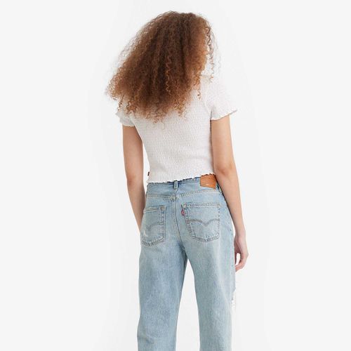 Camiseta Cropped Levi’s Graphic Popcorn Manga Curta Branca