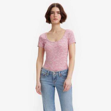 Camiseta Levi's® Bodega Manga Curta Rosa