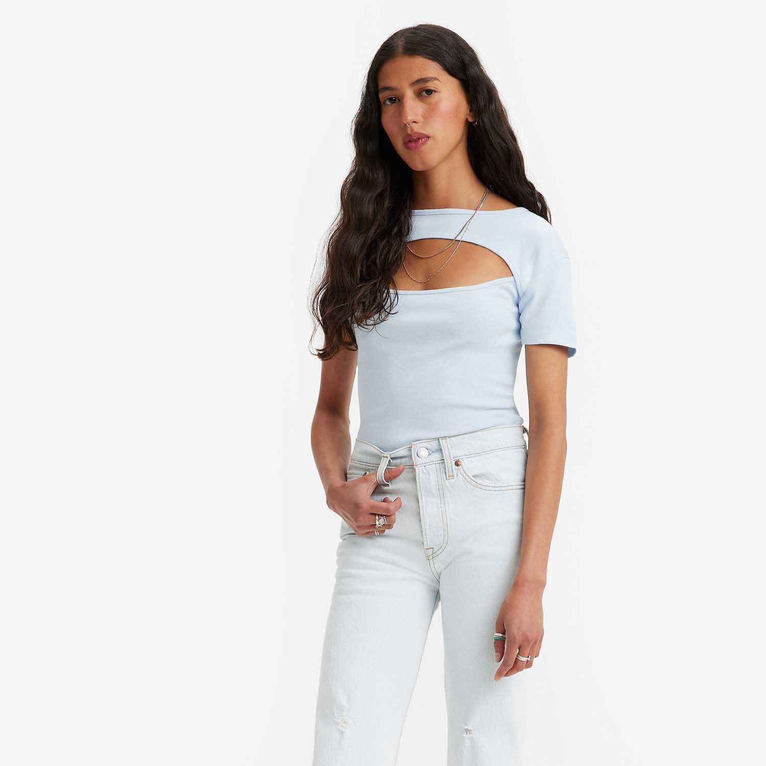 Blusa levis azul hot sale