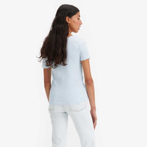 Blusa Levi’s Radio com Recorte Manga Curta Azul