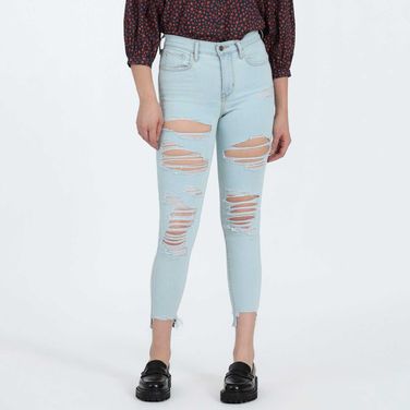 Calça Jeans Levi's® 720 High Rise Super Skinny Clara Com Rasgos