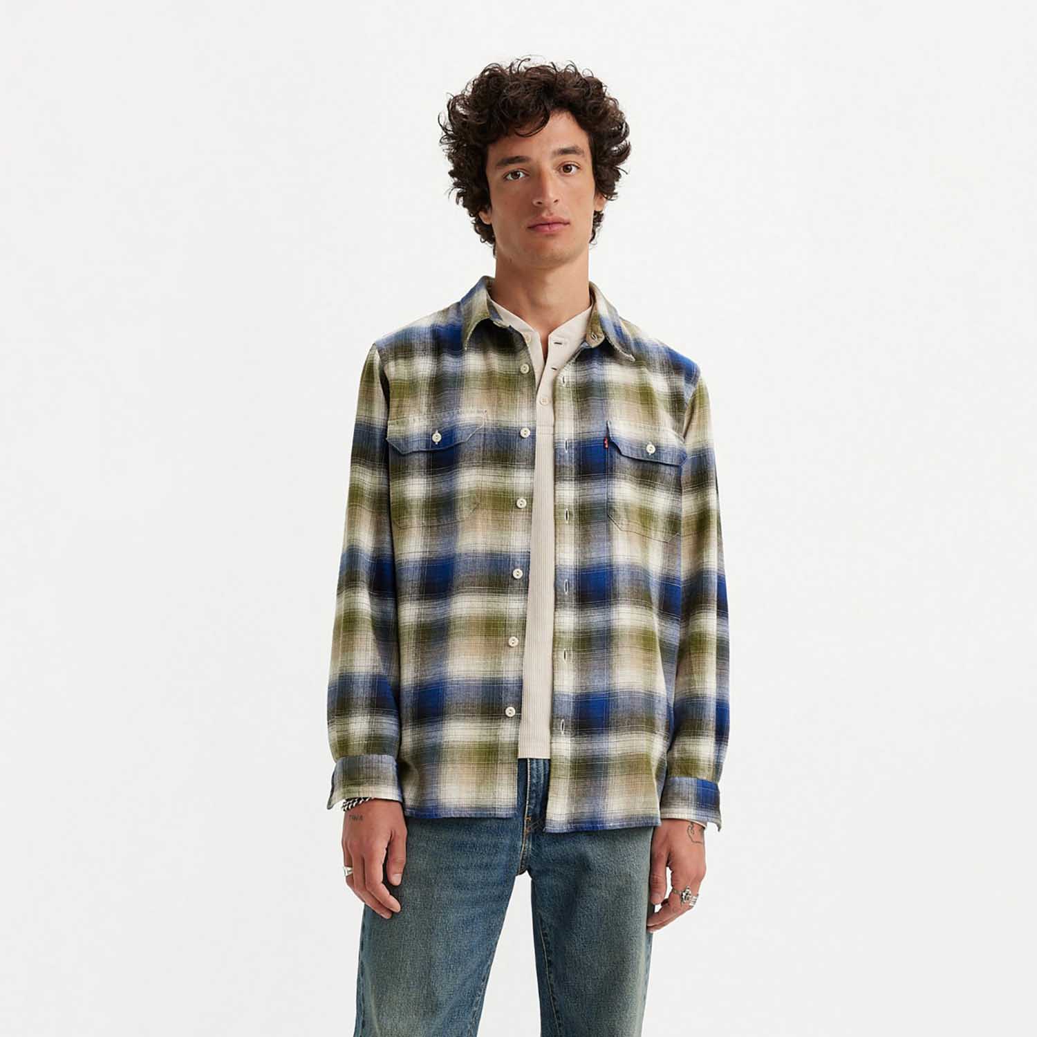 Camisa Levi's® Jackson Worker Manga Longa Listrada Menor preço em Camisa Levi's® Jackson Worker Manga Longa Listrada