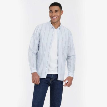 Camisa Levi's® Clássica Standard Listrada Com Bolso