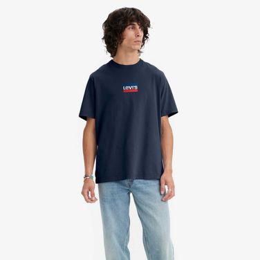 Camiseta Levi's® Graphic Crewneck Manga Curta Azul Marinho