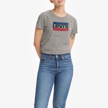 Camiseta Levi's® The Perfect Manga Curta Cinza