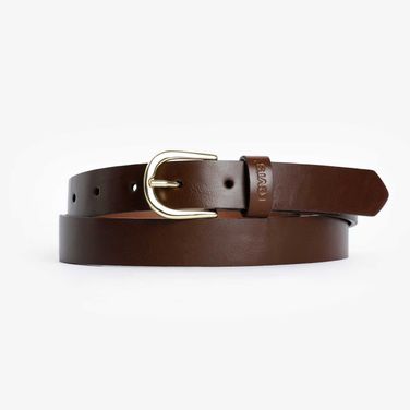 Cinto Levi's Feminino com Fivela Redonda Marrom
