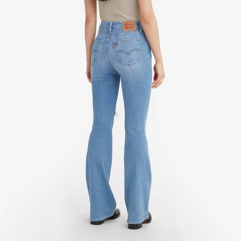 Calça levis feminina cintura best sale alta flare