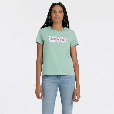 Camiseta Levi's® The Perfect Azul Manga Curta