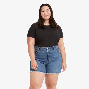 Camiseta Levi's® The Perfect Plus Size Manga Curta Preta