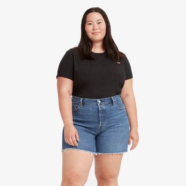 Camiseta Levi's® The Perfect Plus Size Manga Curta Preta