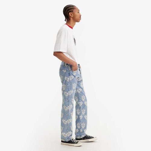 Calça Jeans Levi's 501 93 Lavagem Clara Estampada | Collab Gundam