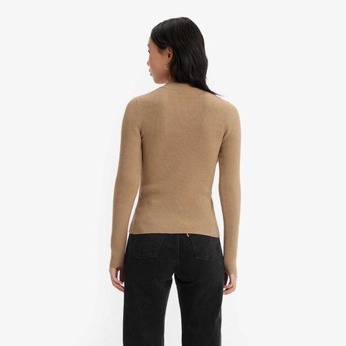 Blusa Levi's Crew Rib Sweater Bege Manga Longa
