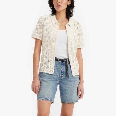 Blusa Levi’s Seaside Sweater Bege Manga Curta