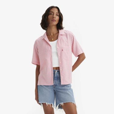 Camisa Levi's Joyce Resort Rosa Manga Curta