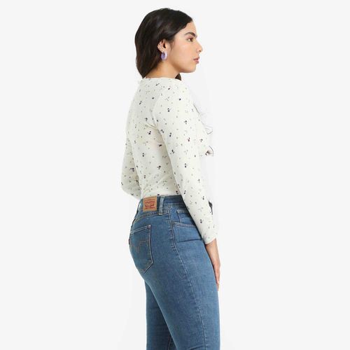Blusa Levi's Infinity Ballet Top Rosa Com Estampa Floral Manga Longa