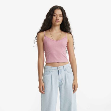 Blusa Levi's® Dry Goods Waffle Tank Vermelha