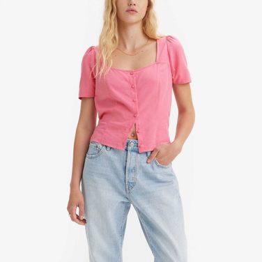 Blusa Levi's Pascale Blouse Vermelha Manga Curta