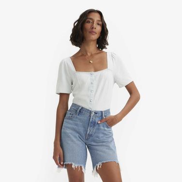 Blusa Levi's® Pascale Blouse Branca Manga Curta