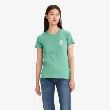 Camiseta Levi's® The Perfect Verde Manga Curta