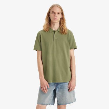 Camisa Polo Levi's The Standard Verde Manga Curta