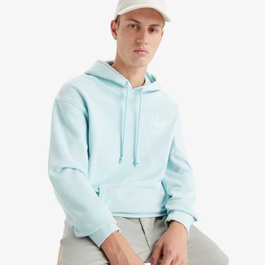 Moletom Levi's Relaxed Graphic Azul Claro com Capuz