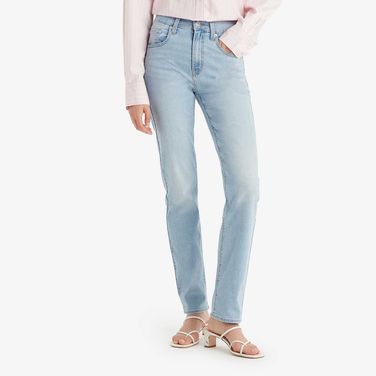 Calça Jeans Levi's® 724 High Rise Straight Lavagem Clara