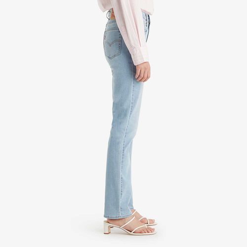 Calça Jeans Levi's 724 High Rise Straight Lavagem Clara