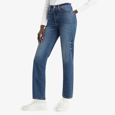 Calça Jeans Levi's Ribcage Straight Ankle Lavagem Escura