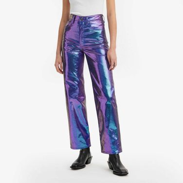 Calça Jeans Levi's Ribcage Straight Ankle Roxa