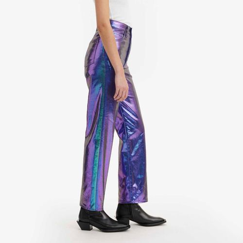 Calça Jeans Levi's Ribcage Straight Ankle Roxa