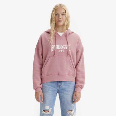 Moletom Levi's® Authentic Hoodie Rosa Com Capuz