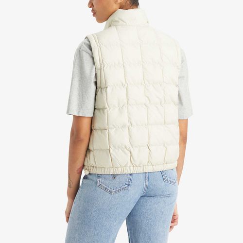 Colete Levi's Briar Puffer Off White Sem Mangas