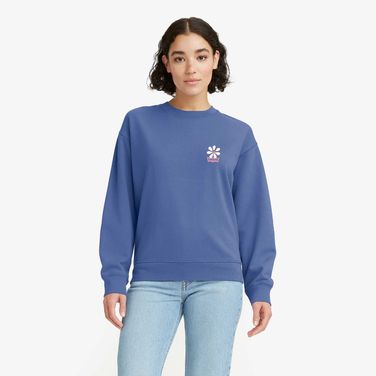 Moletom Levi's Graphic Standard Crew Azul Sem Capuz