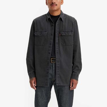 Camisa Levi's® Jackson Worker Preta Manga Longa