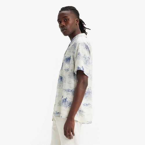Camisa Levi's The Sunset Camp Branca e Azul Manga Curta