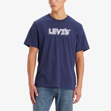 Camiseta Levi's® Graphic Set-in Neck Azul Manga Curta