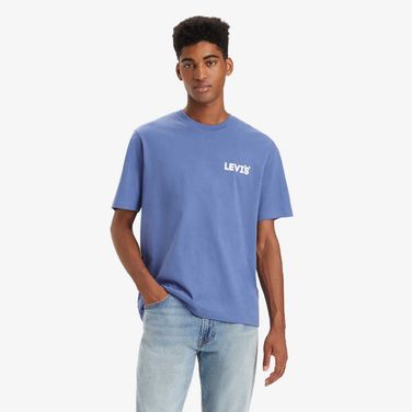 Camiseta Levi's® Graphic Set-in Neck Azul Manga Curta