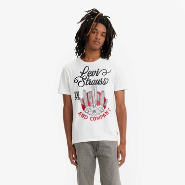 Camiseta Levi's® Graphic Crewneck Branca Manga Curta