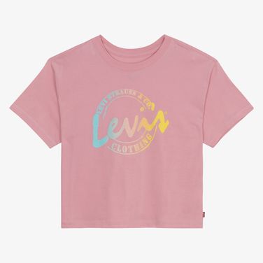 Camiseta Levi's® Infanrtil Meet and Greet Script Manga Curta